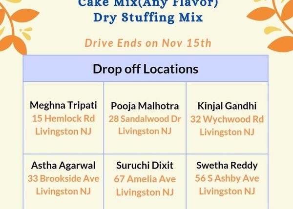 Thanksgiving Food Drive flyer