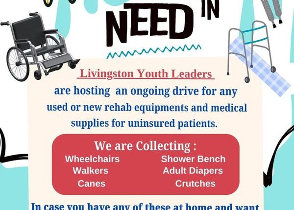 Medical Equipment Drive flyer